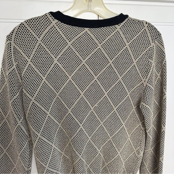 Zara Metallic Cardigan Button Front Geometric Momcore Academia - Picture 9 of 15